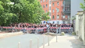 Immagini copertura processo ultras milano