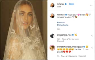 Miriam Leone in abito da sposa