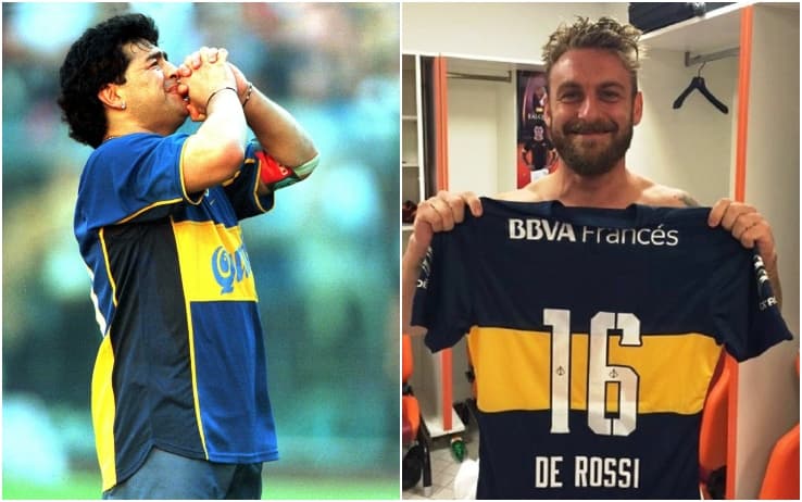 Maradona saluta De Rossi La maglia del Boca e come il sangue di San Gennaro Sky Sport