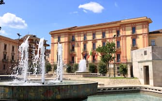 July 10 2021 Avellino, Italy: City View on the Piazza Liberta Place