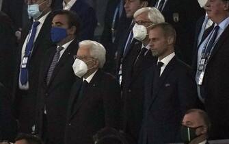 Sergio Mattarella allo stadio per la partita Turchia-Italia