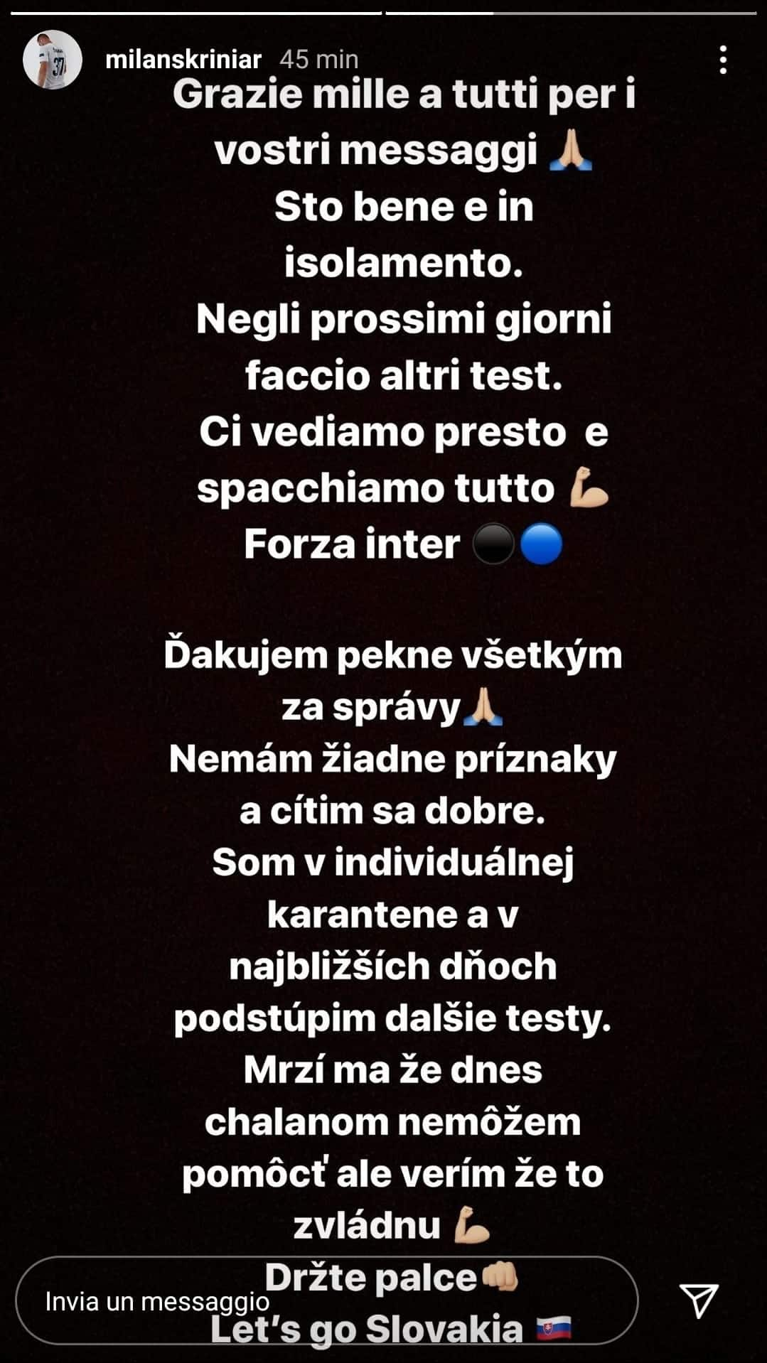 Skriniar (Instagram)