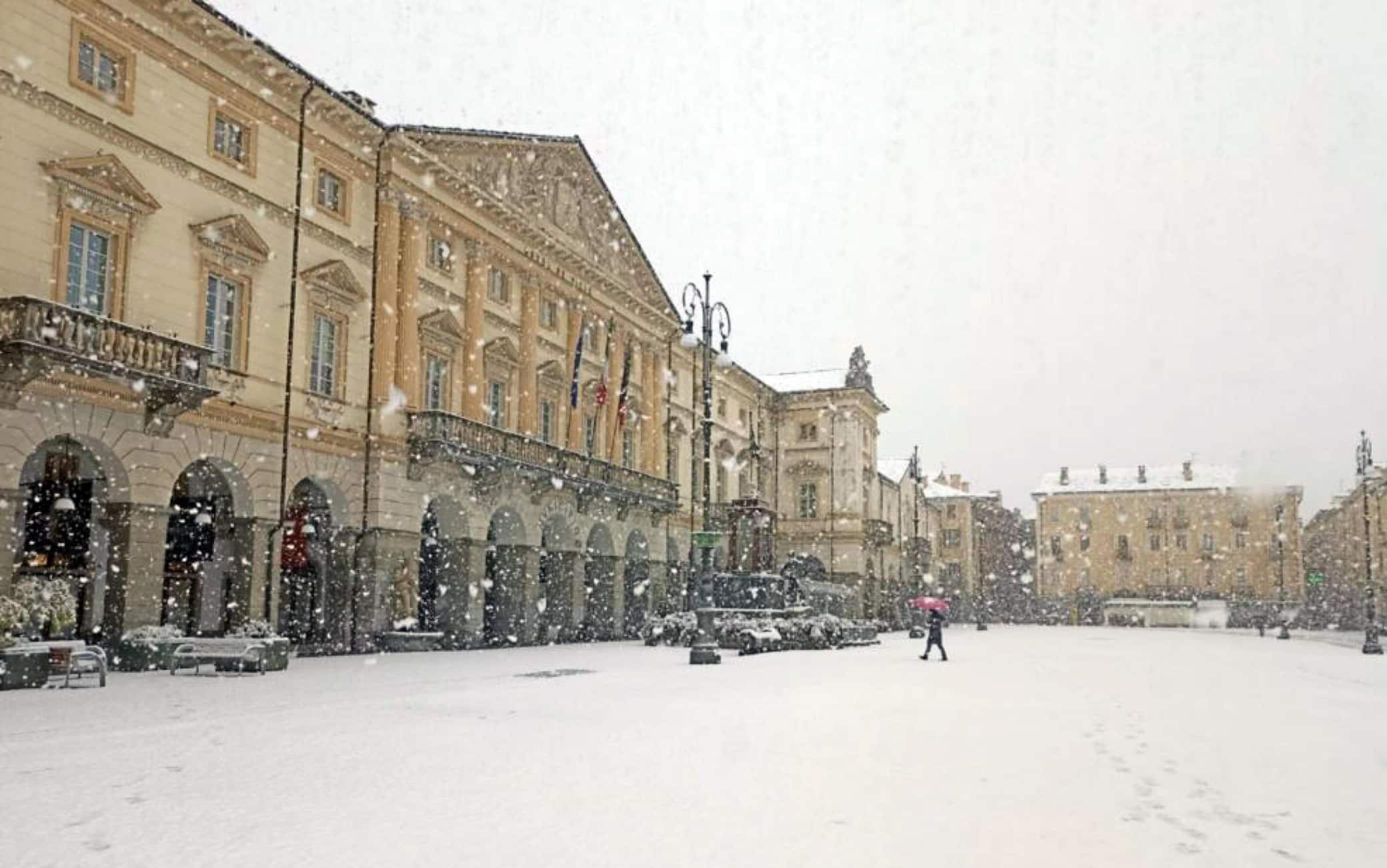 La neve ad Aosta neve