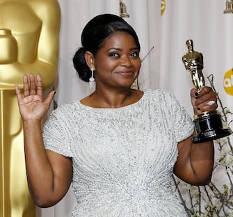 HOLLYWOOD, CA - FEBRUARY 26: Actress Octavia Spencer poses in the press room at the 84th Annual Academy Awards held at Hollywood & Highland Center on February 26, 2012 in Hollywood, California. (Photo by Dan MacMedan/WireImage)