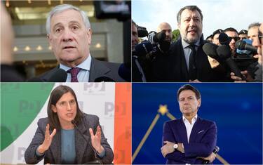 Tajani, Salvini, Schlein e Conte