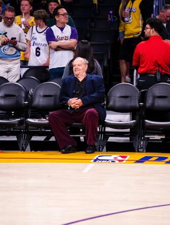 LOS ANGELES, CA - APRIL 28: Jack Nicholson attends a game between the Memphis Grizzlies  and the Los Angeles Lakers during Round 1 Game 6 of the 2023 NBA Playoffs on April 28, 2023 at Crypto.Com Arena in Los Angeles, California. NOTE TO USER: User expressly acknowledges and agrees that, by downloading and/or using this Photograph, user is consenting to the terms and conditions of the Getty Images License Agreement. Mandatory Copyright Notice: Copyright 2023 NBAE (Photo by Tyler Ross/NBAE via Getty Images)
