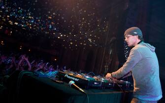 DETROIT, MI - JANUARY 05:   DJ Avicii performs at The Fillmore on January 5, 2012 in Detroit, Michigan.  (Photo by Scott Legato/Getty Images)