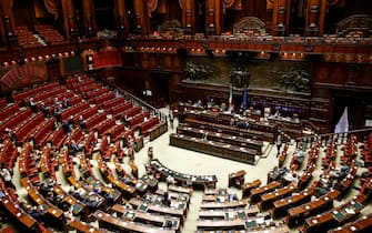 Dichiarazioni di voto sul decreto   riaperture   sul quale il governo ha posto la questione di fiducia, camera dei deputati, Roma 8 giugno 2021. ANSA/FABIO FRUSTACI