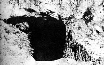Second World War-War in Italy-1943 massacre of the Fosse Ardeatine. the entrance to a quarry where they were killed by the Nazis in retaliation after 353 Italian partisan attack in via Rosella in Rome that caused the deaths of 35 German soldiers. The attack was carried out by GAP in Rome. (Photo by: SeM Studio/Fototeca/Universal Images Group via Getty Images)