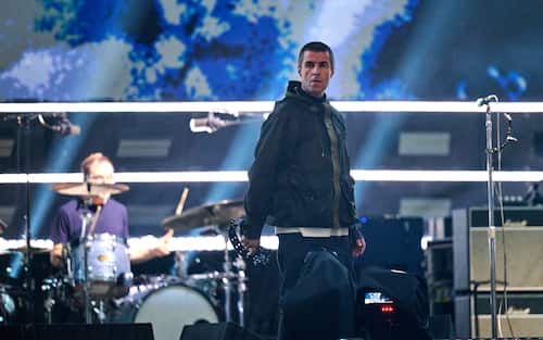 CARDIFF, WALES - JULY 04: (EDITORS NOTE: EDITORIAL USE ONLY. IMAGES MAY ONLY BE USED IN RELATION TO THE EVENT. NO COMMERCIAL USE. NO USE IN PUBLICATIONS SOLELY DEDICATED TO THE ARTIST. NO USE AFTER JULY 03, 2026.) Liam Gallagher of Oasis performs on stage during the opening night of their Live 25' Tour at Principality Stadium on July 04, 2025 in Cardiff, Wales. (Photo by Gareth Cattermole/Getty Images)