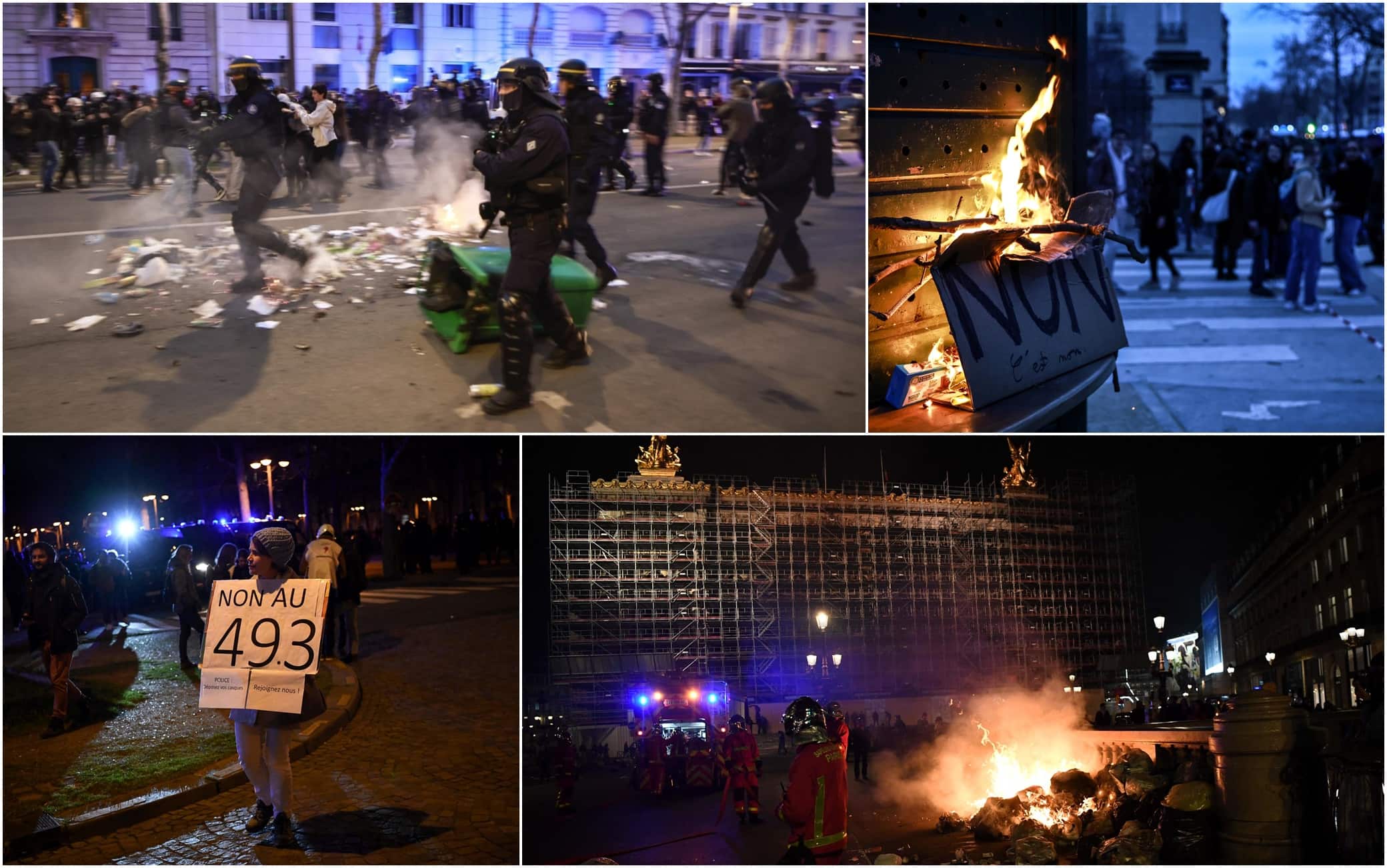 Francia, scontri nei pressi dell'Assemblée Nationale dopo il voto in  Parlamento | Sky TG24