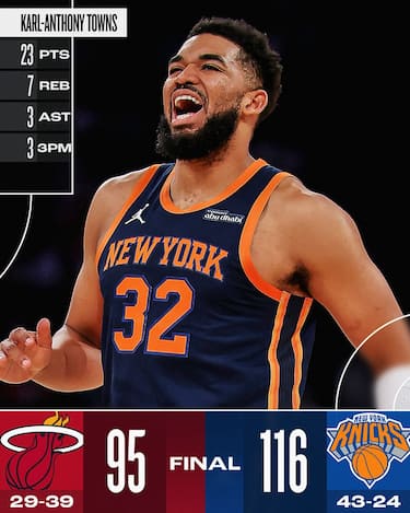 NEW YORK KNICKS-MIAMI HEAT 116-95