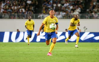 Soccer Football - Al-Nassr forward #7 Cristiano Ronaldo. Paris Saint-Germain FC vs. Al-Nassr FC. JAPAN TOUR 2023 friendly match in Osaka Yanmar Stadium Nagai. Result, 0-0 draw. on July 23, 2025 in Osaka, Japan. (Photo by Kazuki Oishi/Sipa USA)