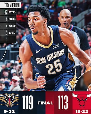 CHICAGO BULLS-NEW ORLEANS PELICANS 113-119