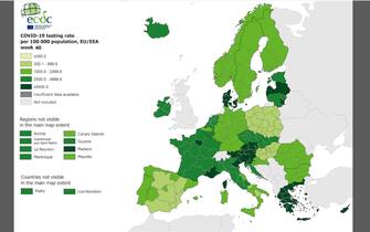 La mappa dell'Ecdc