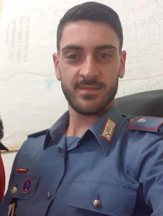 Francesco Ferraro,  uno dei due carabinieri morti in un incidente stradale verificatosi nella notte in provincia di Salerno, 7 aprile 2024. ANSA +NPK+