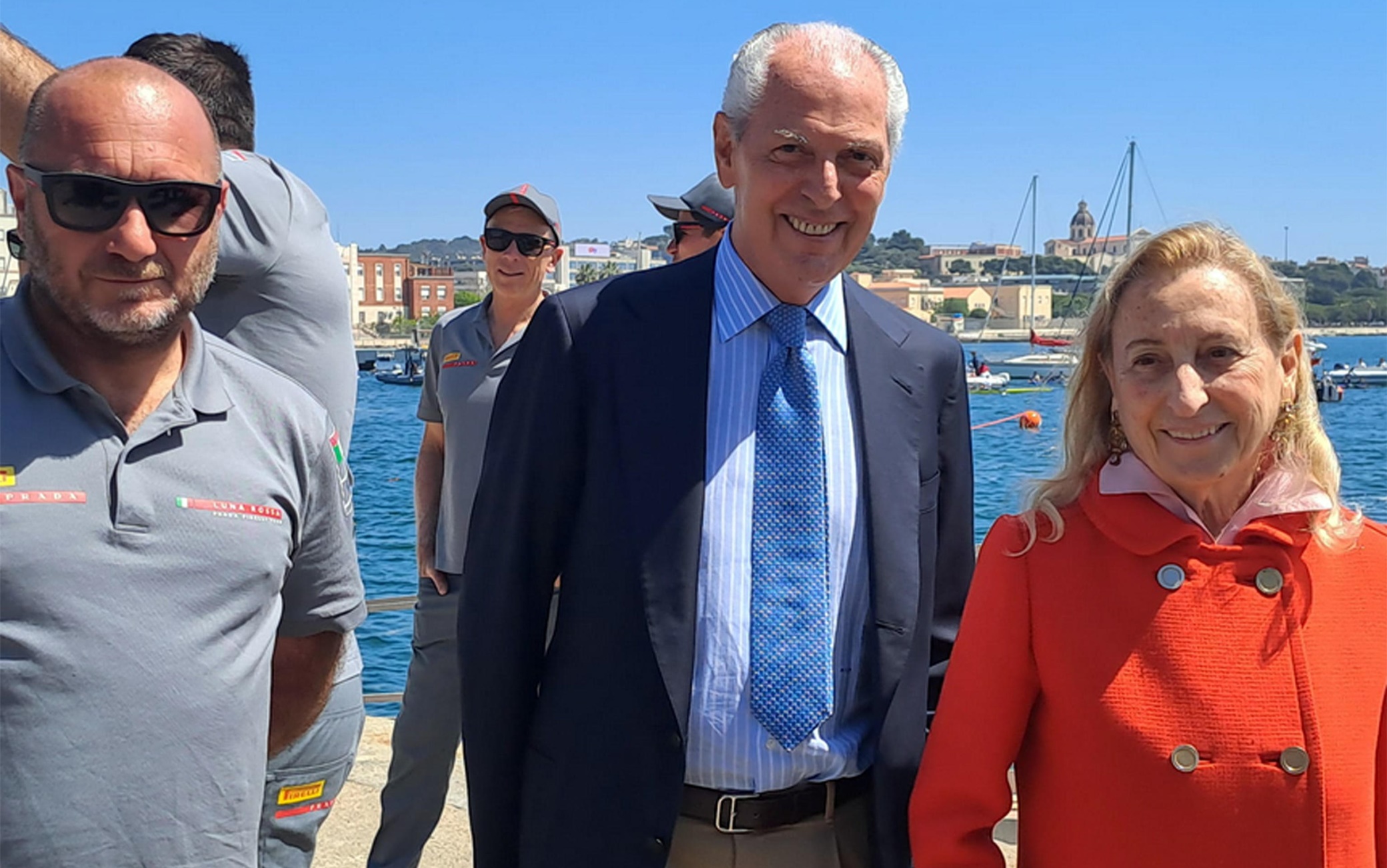 Luna Rossa, il varo della barca per la Coppa America 2024. FOTO Sky Sport