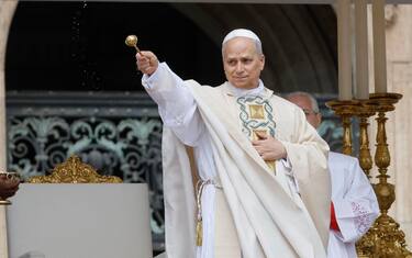 Pope Leo XIV leads the Holy Mass for the Beginning of the Pontificate, at St. Peter's Square, in Vatican City, 18 May 2025. ANSA/FABIO FRUSTACI