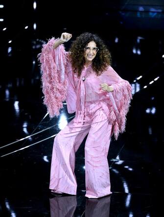 Sanremo Festival co-host and Italian actress Teresa Mannino on stage at the Ariston theatre during the 74th Sanremo Italian Song Festival, in Sanremo, Italy, 08 February 2024. The music festival will run from 06 to 10 February 2024.  ANSA/ETTORE FERRARI