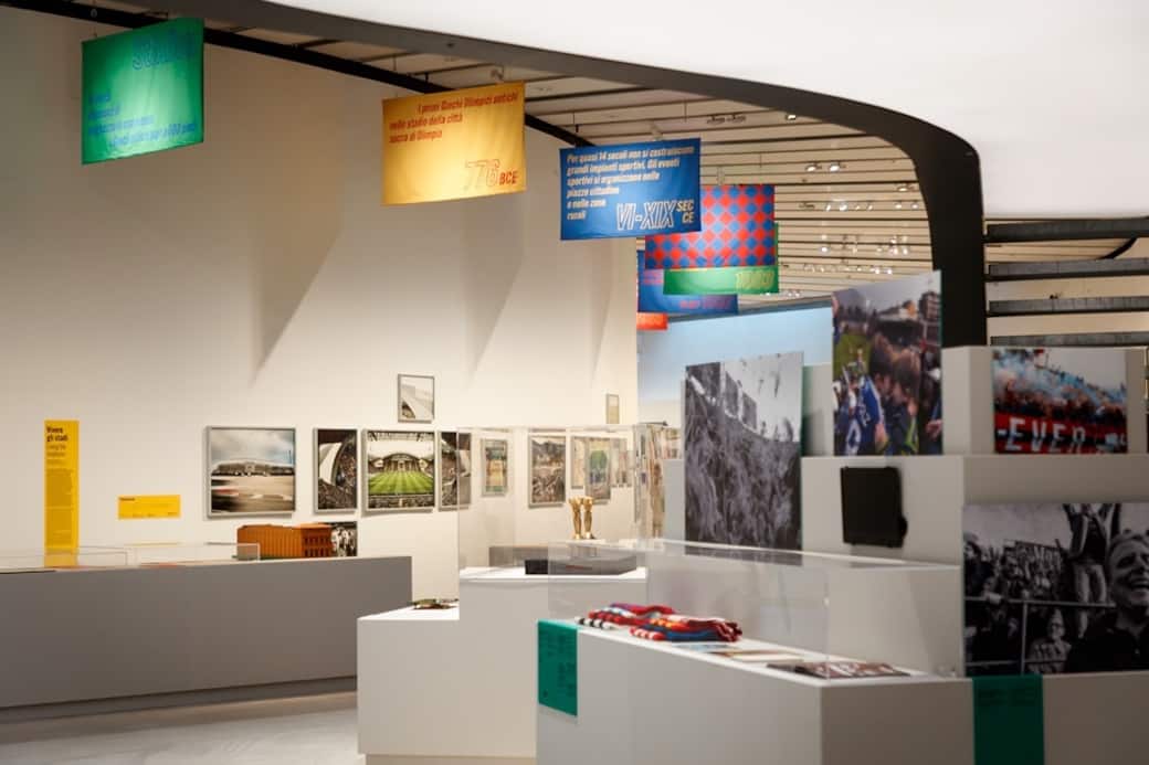 Allestimento di Stadi. Architettura e mito. ph. Pasqualini-Fucilla_MUSA