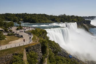 NEW YORK, NY - JUNE 19: A general view of Niagara Falls State Park in Niagara Falls, New York, United States on June 19, 2022. (Photo by Mustafa Hussain/Anadolu Agency via Getty Images)