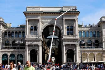 Lavori di pulizia Galleria Vittorio Emanuele II