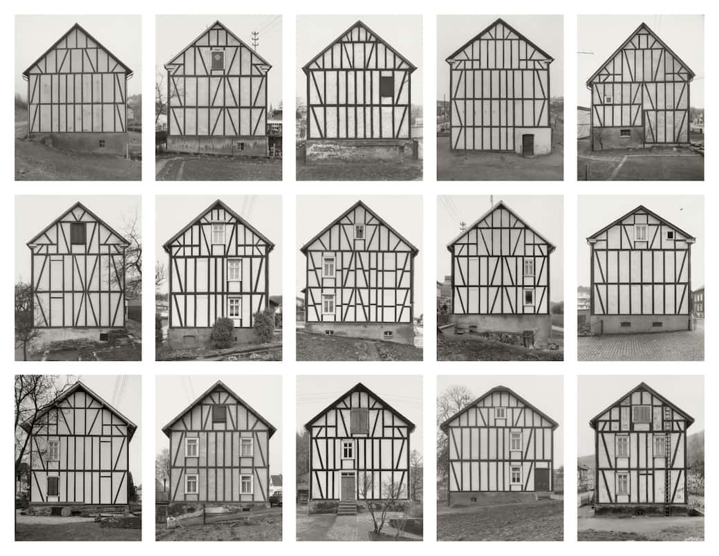 Bernd & Hilla Becher, Case a graticcio della regione industriale di Siegen #: BHB-FW-B Anno: 1959-1973. ©: Die Photographische Sammlung/SK Stiftung Kultur, Bernd & Hilla Becher Archive, Colonia, e Museum für Gegenwartskunst Siegen