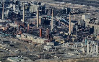 AVDIIVKA, UKRAINE - FEBRUARY 15: A general view of the Avdiivka Coke chemical plant on February 15, 2024 in Avdiivka district, Ukraine. The Russian army is advancing on the flanks of the city, firing non-stop artillery, shelling the city with guided aerial bombs (FAB-500). Both Ukraine and Russia have recently claimed gains in the Avdiivka, where Russia is continuing a long-running campaign to capture the city, located in the Ukraine's eastern Donetsk Region. Last week, the Russian army was successful in advancing towards the city and captured the main supply road.  (Photo by Kostiantyn Liberov/Libkos/Getty Images)