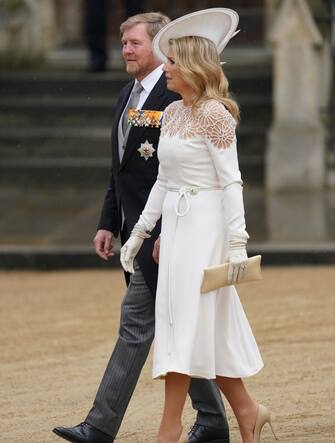 King Willem-Alexander of the Netherlands and Queen Maxima arriving at Westminster Abbey, London, ahead of the coronation of King Charles III and Queen Camilla on Saturday. Picture date: Saturday May 6, 2023.