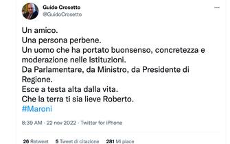 roberto maroni morto cordoglio