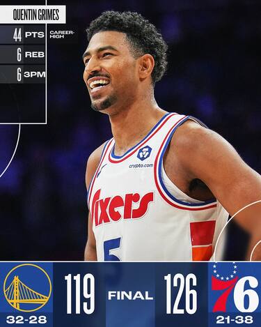 PHILADELPHIA 76ERS-GOLDEN STATE WARRIORS 126-119