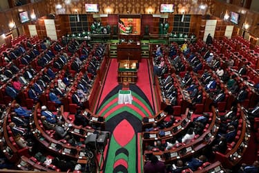 Newly elected members of the Kenya Parliament gather for the first sitting since August election, in Nairobi on September 08, 2022. (Photo by Simon MAINA / AFP) (Photo by SIMON MAINA/AFP via Getty Images)