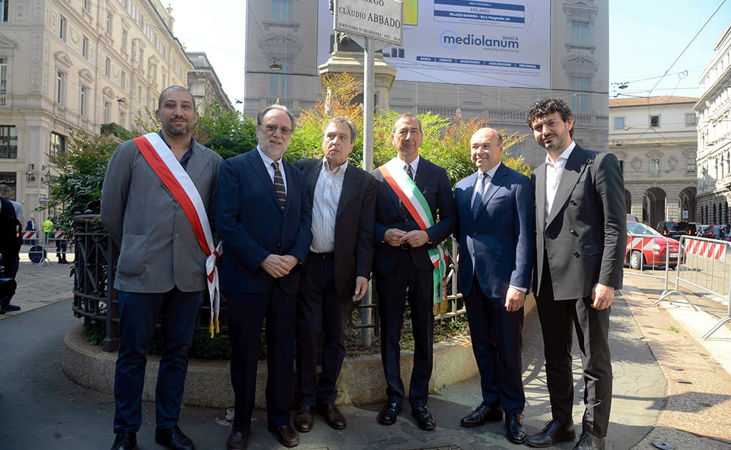 Milano - Intitolazione del Nuovo largo Abbado dedicato al Direttore d'orchestra Claudio Abbado