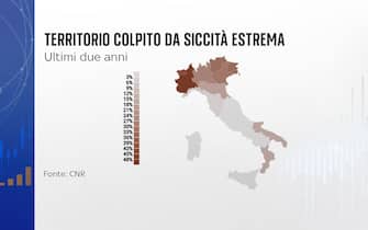 Mappa del Cnr sulla siccità in Italia