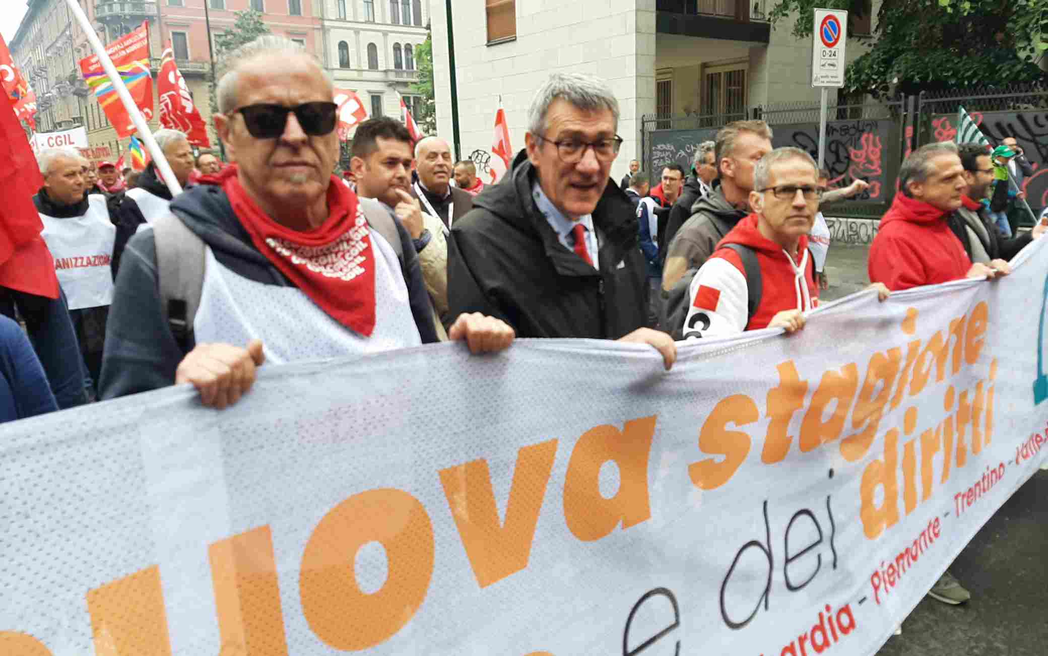 La manifestazione dei sindacati contro il Governo