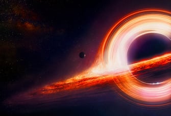 Illustration of the event horizon of a black hole, created on January 29, 2019. (Illustration by Nicholas Forder/Future Publishing via Getty Images)