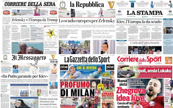le prime pagine dei quotidiani di oggi 18 agosto la rassegna stampa