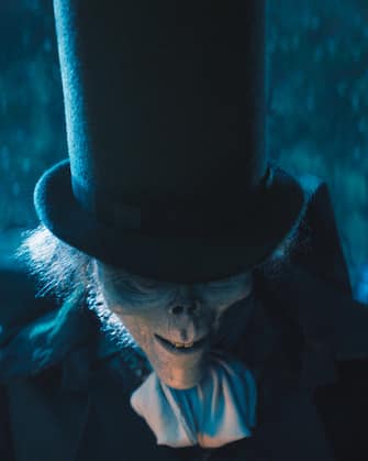 Hatbox Ghost (voiced by Jared Leto) in Disney's HAUNTED MANSION. Photo courtesy of Disney. © 2023 Disney Enterprises, Inc. All Rights Reserved.