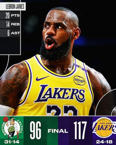 LOS ANGELES LAKERS-BOSTON CELTICS 117-96