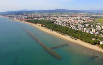 File image of aerial view of the south coast of Follonica, near Grosseto, tuscany region in central Italy, on 03 May 2018.
Ansa photo Fabio MUZZI