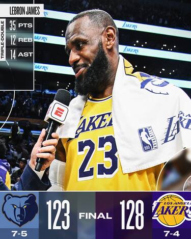 LOS ANGELES LAKERS-MEMPHIS GRIZZLIES 128-123