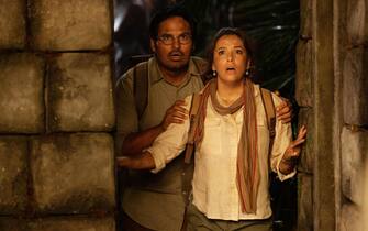 Michael Peña, left, and Eva Longoria star in Paramount Pictures, Paramount Players and Nickelodeon Movies "Dora and the Lost City of Gold."