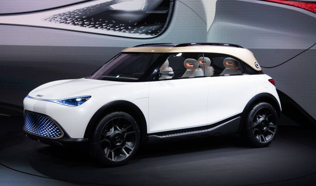 Il concept del nuovo suv Smart, 100% elettrico, al Salone dell'Auto di Monaco 2021