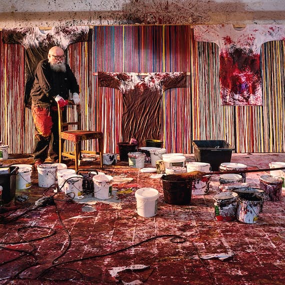 Aurelio Amendola, Hermann Nitsch – Vienna, 2012, C-Print, 150 x 150 cm (155 x 155 cm con cornice) © Aurelio Amendola