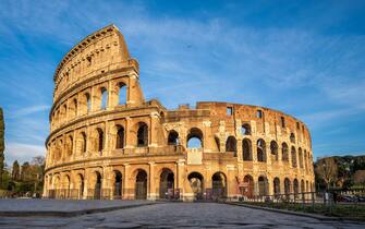Colosseum in Rome, Italy on a sunny day
