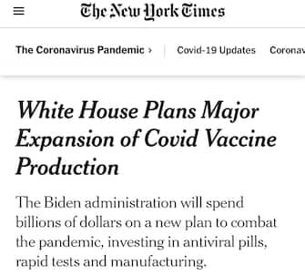 Pressata dagli attivisti per aumentare la fornitura di vaccini anti Covid ai Paesi poveri, la Casa Bianca è pronta ad investire miliardi di dollari per potenziare la capacità produttiva americana