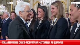 Italia femminile calcio ricevuta da Mattarella al Quirinale 