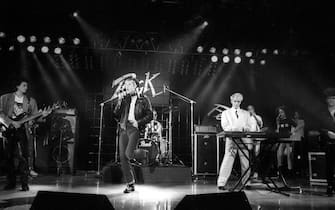 'DURAN DURAN' - British Pop Group (left to right) JOHN TAYLOR - SIMON LE BON - NICK RHODES - Performing on stage - Date: 11.05.1987 . Ref: PGL575994. COMPULSORY CREDIT: uppa.co.uk ( - 2009-03-16, / IPA) p.s. la foto e' utilizzabile nel rispetto del contesto in cui e' stata scattata, e senza intento diffamatorio del decoro delle persone rappresentate