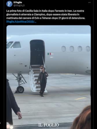 Cecilia Sala a Ciampino
