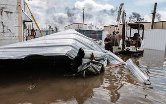 Strade allagate in Louisiana per l'uragano Ida